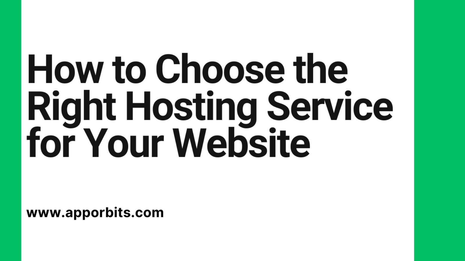 How to Choose the Right Hosting Service for Your Website