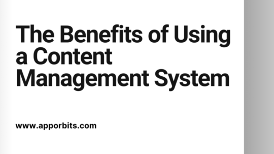 The Benefits of Using a Content Management System