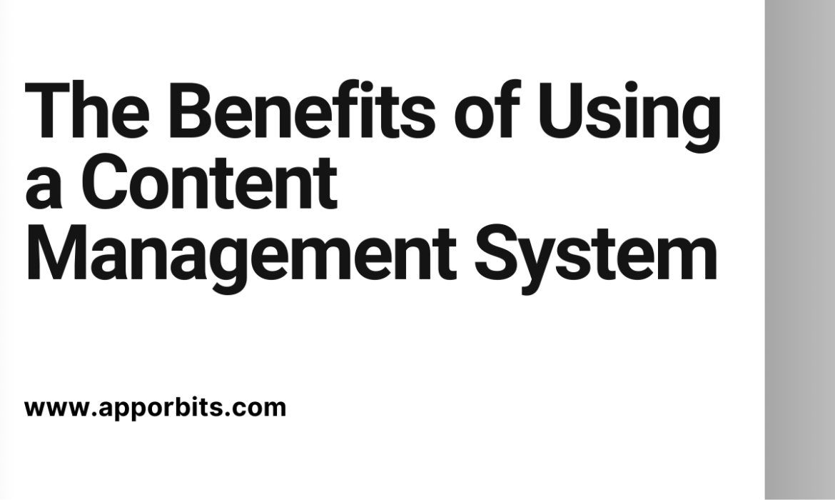 The Benefits of Using a Content Management System